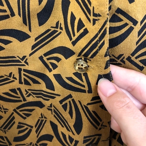 Escada Vintage Button Up Golden Yellow Blouse 34 - Picture 4 of 16